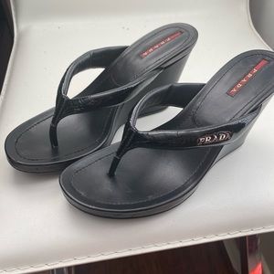 Prada wedged sandals